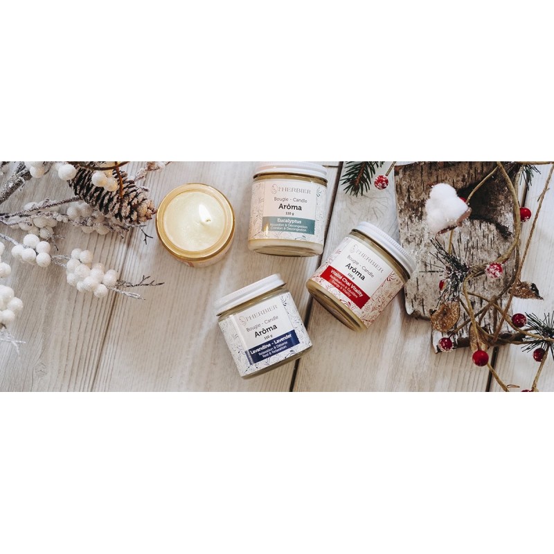 Aroma candle for massage Les Soins Corporels l'Herbier Massage candles