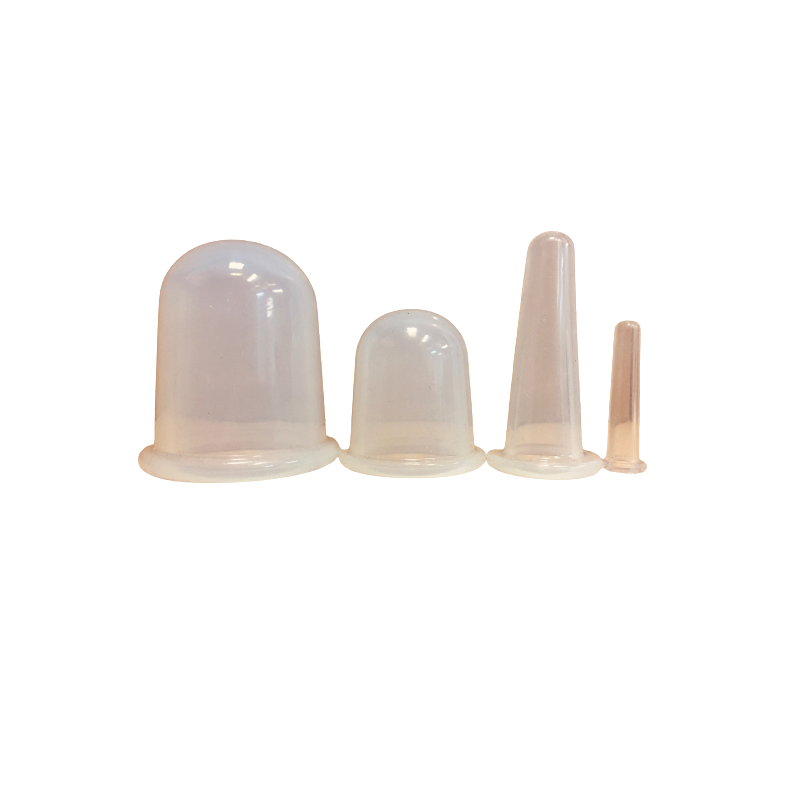 Ensemble de 4 ventouses droites en silicone  Accessoires thérapeutiques pour massage