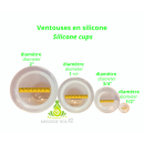 Ensemble de 4 ventouses droites en silicone  Accessoires thérapeutiques pour massage
