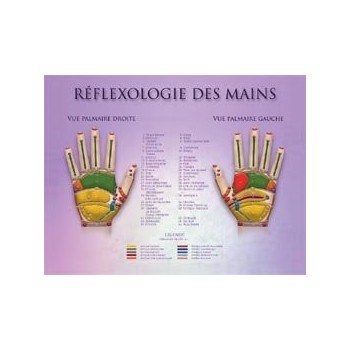 Hand Reflexology (double-sided) Chart  Shop by category - Massage Boutik Products