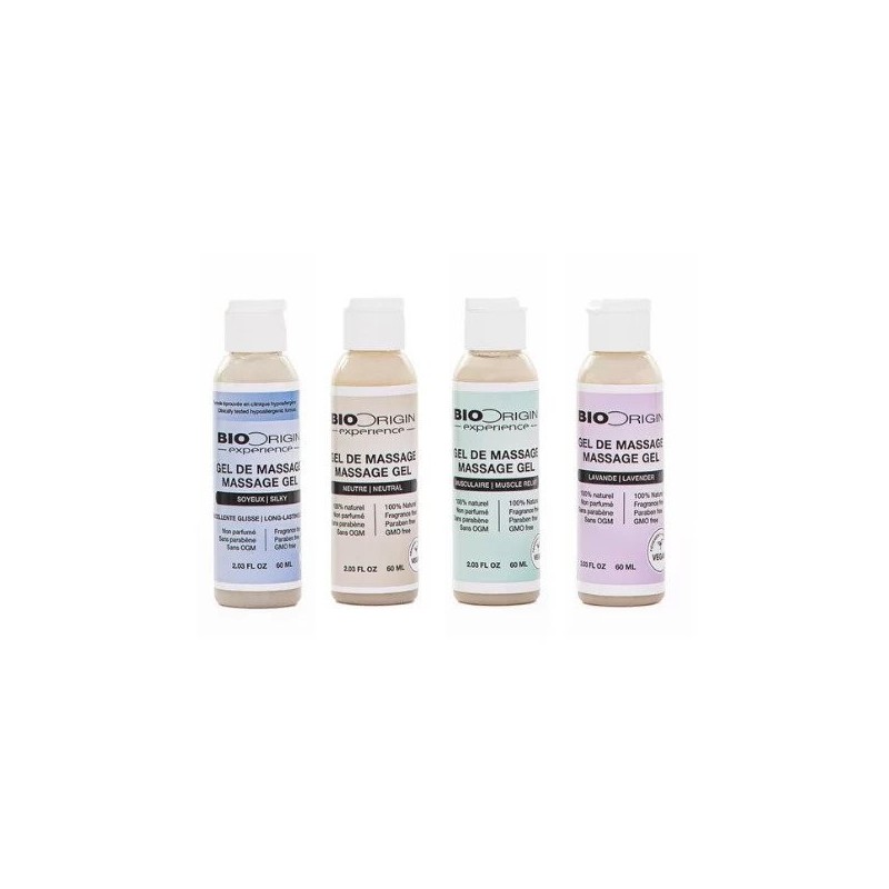 Massage Gel Gift Set Trial Kit BioOrigin Shop by category - Massage Boutik Products