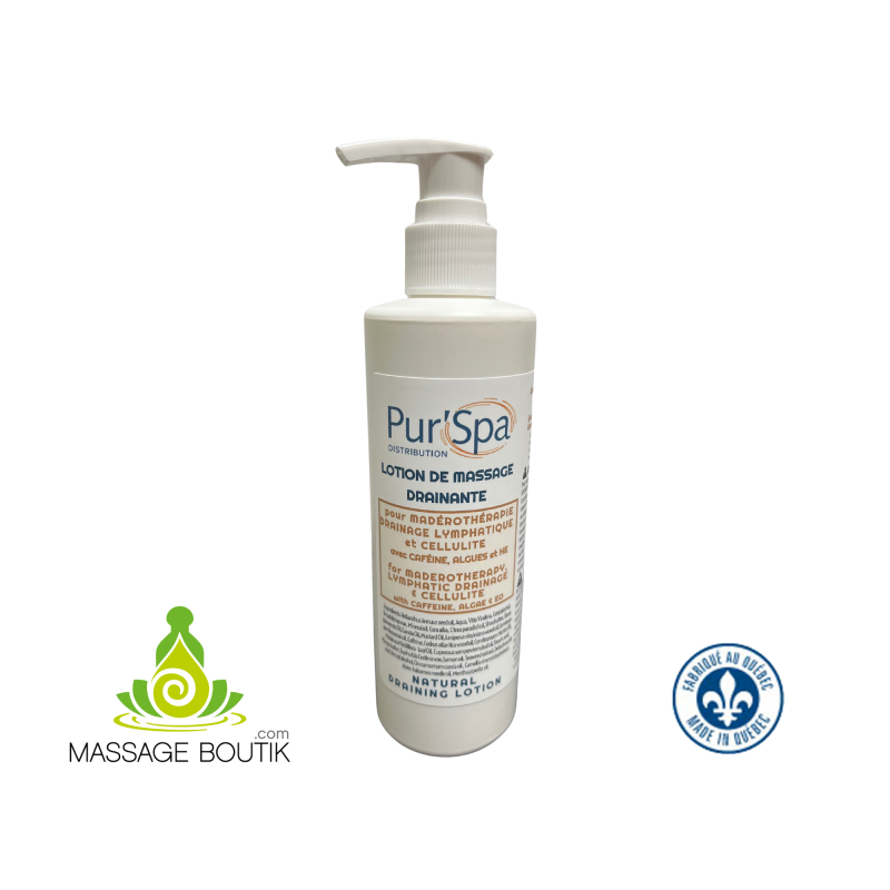 Natural draining lotion for Maderotherapy / Lymph drainage and Cellulite Pur'Spa Shop by category - Massage Boutik Products