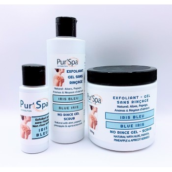 No Rince Exfoliating Gel Scrub - Blue Iris Pur'Spa Shop by category - Massage Boutik Products