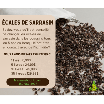 Écales de Sarrasin en Vrac  Magasiner tout - Produits Massage Boutik