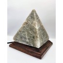 Lampe en Critaux de sel de l'Himalaya - pyramide grise  - 3