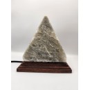 Lampe en Critaux de sel de l'Himalaya - pyramide grise  - 4