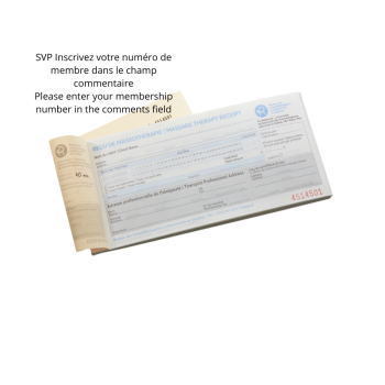 Receipt booklet from the RMPQ Association