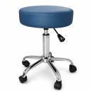 Tabouret Professionnel Ajustable avec Base en Chrome - Bleu Acier  Équipements de massage