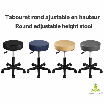 Tabouret rond ajustable en hauteur  Équipements de massage